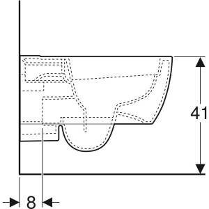 Vas wc suspendat Rimfree Geberit Icon, oval - Img 2