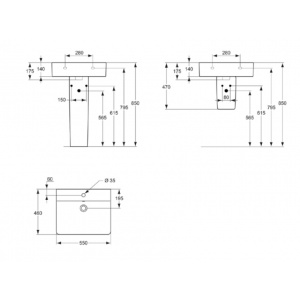 Lavoar Ideal Standard Connect Cube 55 cm - Img 5
