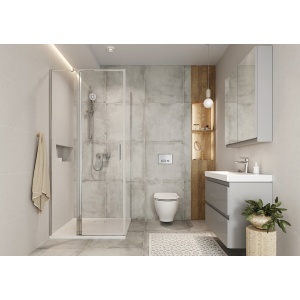 Set mobilier cu lavoar Cersanit Moduo, 50 cm gri - Img 4