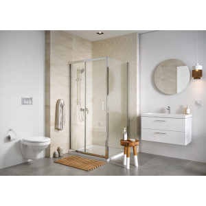 Set mobilier suspendat cu lavoar Cersanit Lara Como, 60cm, alb - Img 4