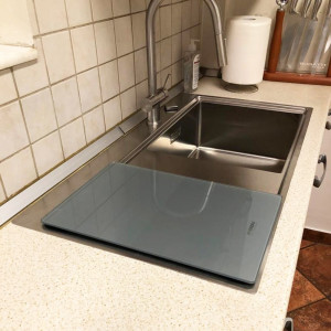 Tocator Sticla Temperizata Argintie CookingAid Rodi pentru chiuvete din inox sau granit - Img 2