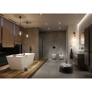 Cada rectangulara freestanding Crea Cersanit 162 x 72 cm - Img 4