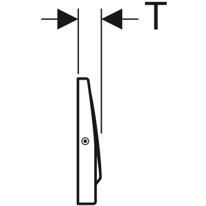 Clapeta actionare start-stop Geberit Delta15 antivandalism, otel inoxidabil lustruit - Img 3