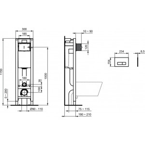 Rezervor wc incastrat Prosys Eco M Ideal Standard - Img 2