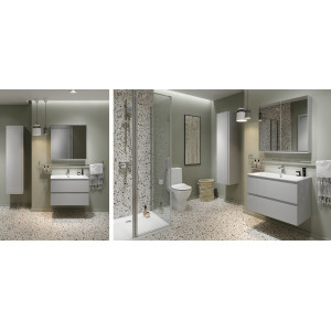 Set B274 mobilier cu lavoar Cersanit Moduo In, 60 cm gri - Img 3
