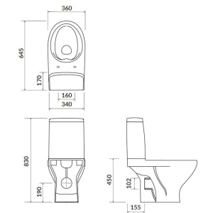 Set674 wc stativ compact Cersanit Moduo CleanOn cu rezervor si capac soft close - Img 2