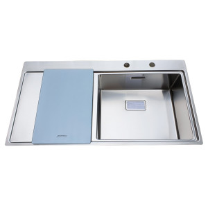 Tocator Sticla Temperizata Argintie CookingAid Rodi pentru chiuvete din inox sau granit - Img 3
