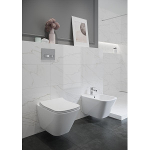 Vas wc suspendat cu capac cu inchidere lenta Cersanit City Square Clean On - Img 1