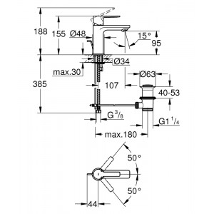 Baterie lavoar Grohe Linear supersteel - Img 2