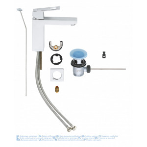 Baterie lavoar monocomanda Grohe Eurocube, crom - Img 17
