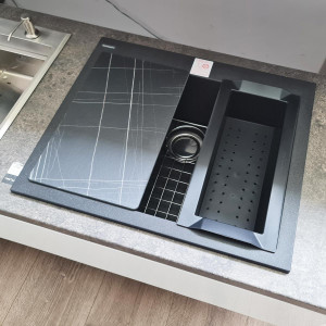 Picurator NEGRU CookingAid Tip Tavita Perforata pentru chiuvete din Inox sau Granit - Img 2