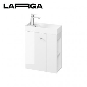 Dulap suspendat pentru lavoar Cersanit Larga, 50 x 22 cm alb - Img 3