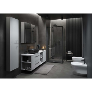 Lavoar pentru blat Cersanit Larga rectangular, 50x38 cm, antracit mat - Img 4