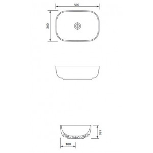 Lavoar pentru blat rectangular Cersanit Moduo 50 cm - Img 6