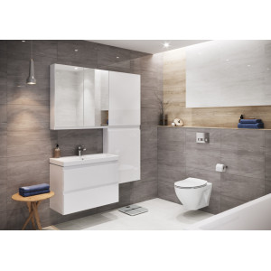 Set mobilier cu lavoar Cersanit Moduo Slim, 50 cm alb DSM - Img 3