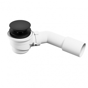 Sifon click-clack pentru cada freestanding Cersanit, negru - Img 1