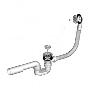 Sifon pentru cada cu preaplin FluidMaster Liv, 196753 - Img 1