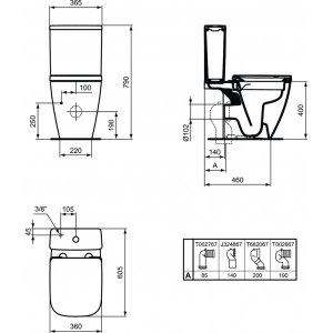 Vas wc stativ Ideal Standard i.Life S Rimless, - Img 2