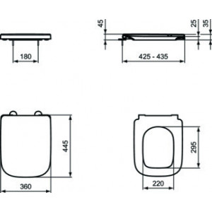 Capac wc cu inchidere lenta Ideal Standard iLife B - Img 3