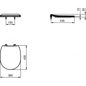 Capac wc slim Ideal Standard Connect - Img 2