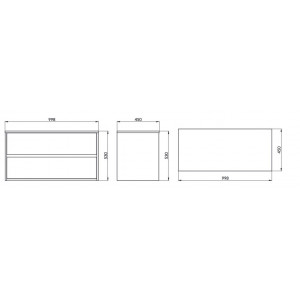 Dulap suspendat pentru lavoar pe blat Cersanit Crea, 100 cm alb - Img 13