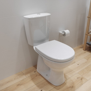 Set 684 vas wc stativ cu rezervor si capac cu inchidere lenta Cersanit Arteco CleanOn - Img 1