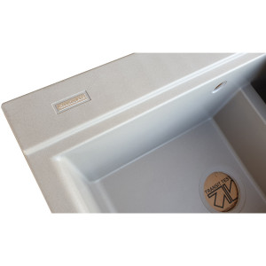 Chiuveta bucatarie granit dubla cu 2 cuve CookingAid Kinga LX8620 Maro Trufa / Truffle + accesorii montaj - Img 7