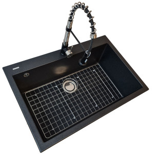 GRATAR PROTECTIE Fund Chiuveta granit / compozit / inox compatibil cu modelul Cube ON8410 si alte chiuvete - Img 7
