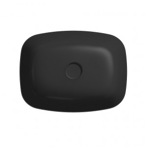 Lavoar pentru blat Cersanit Larga rectangular, 50x38 cm, antracit mat - Img 5