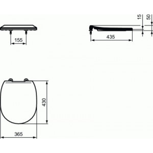 Set Ideal Standard Connect 3 in 1 stativ, montaj lipit de perete - Img 3