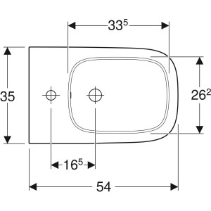 Bideu stativ Geberit Smyle Square back-to-wall, forma inchisa - Img 2