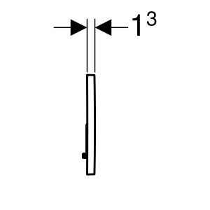 Clapeta cu dubla actionare Geberit Sigma01, crom lucios - crom mat - Img 3