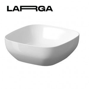Lavoar pentru blat patrat Cersanit Larga 38x38 cm, alb - Img 1