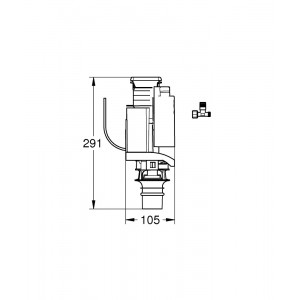 Valva de golire Grohe pentru rezervor incastrat Rapid SL - Img 2
