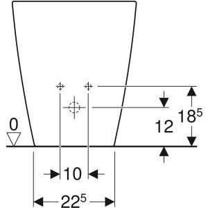 Bideu stativ Geberit Smyle Square back-to-wall, forma inchisa - Img 3
