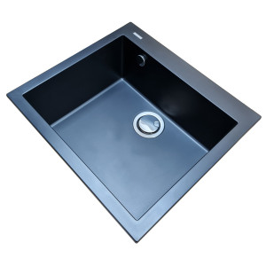 Chiuveta bucatarie granit CookingAid Cube ON5610 Neagra Nanostone Deep Black + accesorii montaj - Img 18