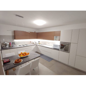Chiuveta bucatarie granit dubla cu 2 cuve CookingAid Cube ON8620 Alba / Polar White + accesorii montaj - Img 13
