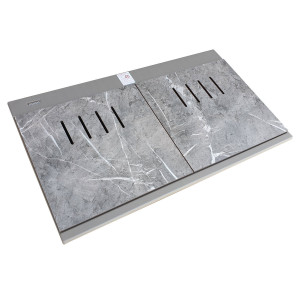 Chiuveta bucatarie granit dubla cu 2 cuve CookingAid Kinga LX8620 Maro Trufa / Truffle + accesorii montaj - Img 9