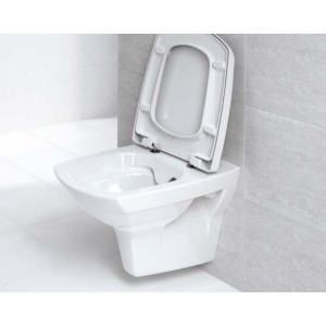 Set C37 Cersanit rezervor incastrat Aqua50 mecanic cu vas wc Carina CleanOn si capac cu inchidere lenta - Img 9