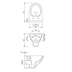 Vas wc suspendat Cersanit Mille CleanOn cu capac softclose si demontare rapida - Img 8