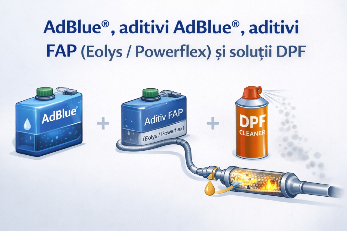 AdBlue®, aditivi AdBlue®, aditivi FAP (Eolys / Powerflex) și soluții DPF