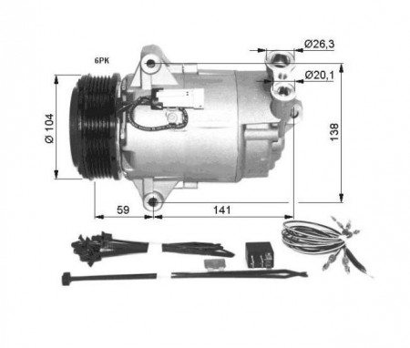 Compresor A/C Opel Zafira B 1.9d NRF