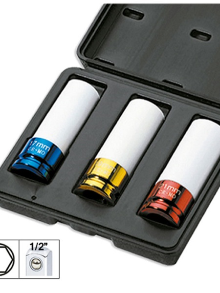 SET 3 TUBULARE IMPACT DE 1/2` SP. EXTRACTIE ROTI JBM