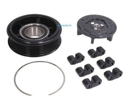 Set fulie si ambreiaj compresor AC DENSO 6SEU14C, 7SEU17C 6pk 100mm Audi A4, A5, A6, A8, Q5, Q7