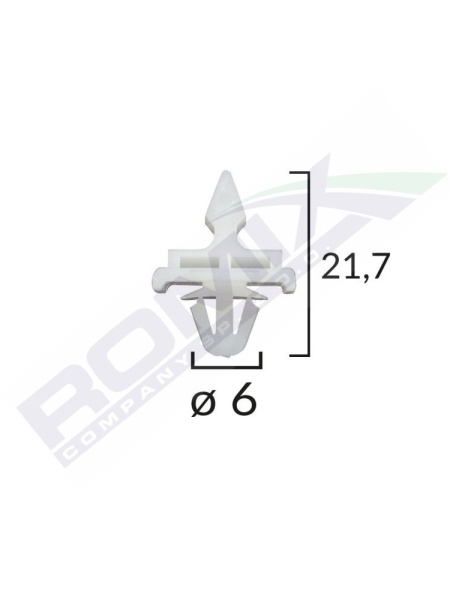 CLIPS FIXARE ELEMENTE EXTERIOARE PENTRU MERCEDES 6X21.7MM- ALB SET 10 BUC