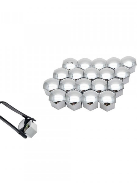 CAPAC PREZOANE 21 MM CROM SET 20 BUC+CLESTE