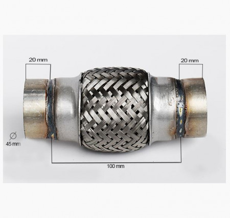 RACORD FLEXIBIL INNER & OUTER BRAID 45x100 MM