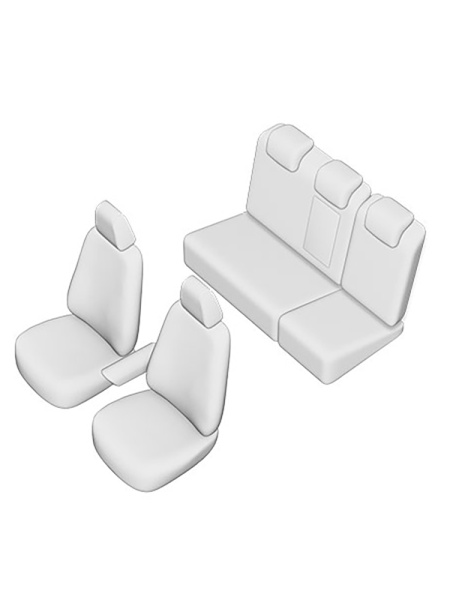 SET HUSE SCAUN UMBRELLA PENTRU RENAULT FLUENCE 2009-2016 (BANCHETA FRACTIONATA) CU TETIERE SPATE IN FORMA DE L
