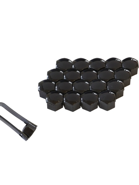 CAPAC PREZOANE 17 MM NEGRU SET 20 BUC+CLESTE