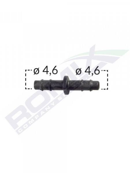 CONECTOR FURTUN LINIAR UNIVERSAL 4.6MM - NEGRU SET 10 BUC